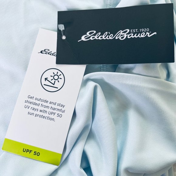 Eddie Bauer Quarter Zip Pullover in Country Air/Silvery White (L) New With Tags - Picture 9 of 11